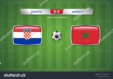 Croatia Vs Morocco Scoreboard Broadcast Template Stock Vector (Royalty Free) 2238226749 ...