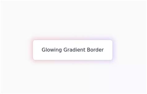 Glowing gradient border - Tailwind CSS Example