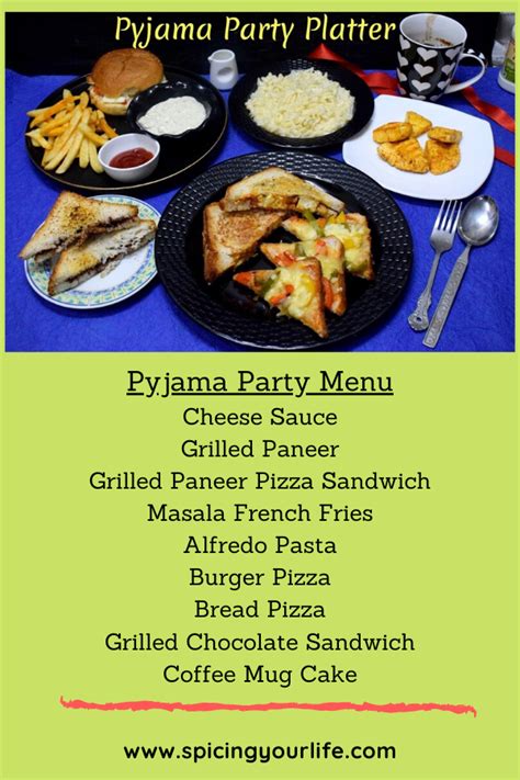 Pyjama Party Platter | Pyjama Party Menu