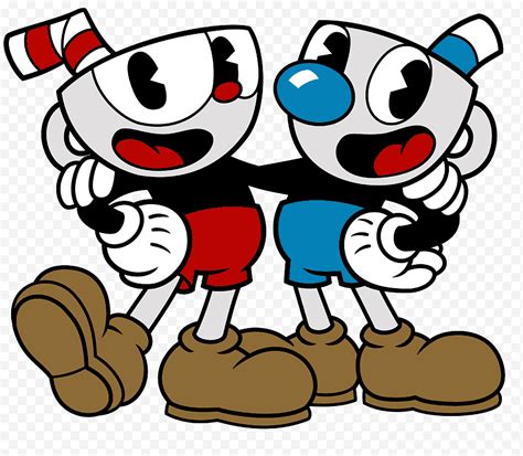 Cuphead y Mugmam, dos personajes de dibujos animados png | Klipartz