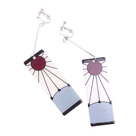 Fashion Tanjiro Earrings Anime Cosplay Props Drop Long Earrings for ...