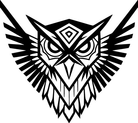 Owl, Black and White Vector illustration 27567210 Vector Art at Vecteezy