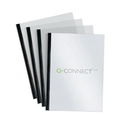 Q-Connect Black A4 5mm Slide Binder and Cover Set (Pack of 20) KF01926