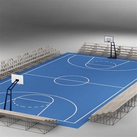 Basketball Court 02 3D model | CGTrader