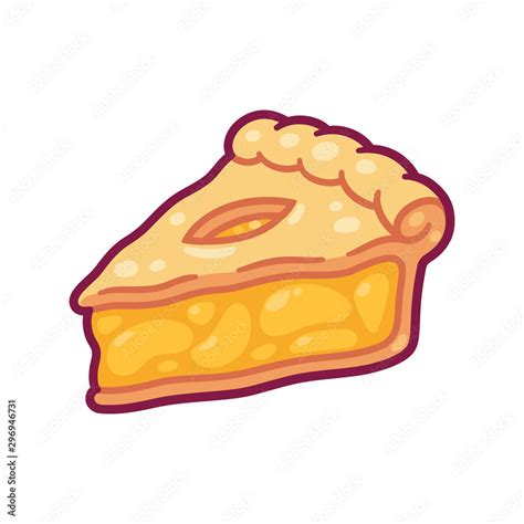 Cartoon apple pie slice Stock Vector | Adobe Stock