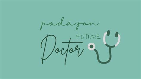 a doctor's stethoscope with the words padagon future doctor on it