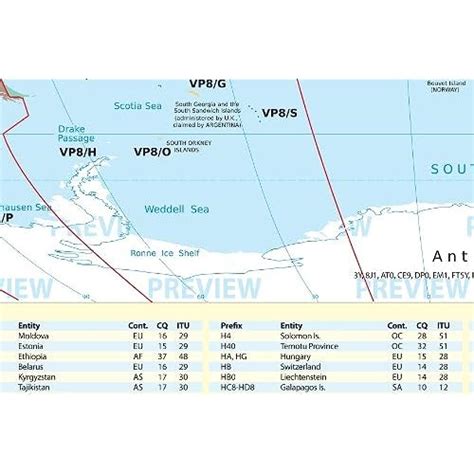 Snapklik.com : 24x36 Ham Radio World Map 2023 Edition