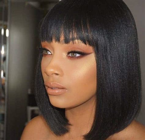 28 Top Pictures Bobs With Bangs For Black Hair - 20 Sexy Bob Hairstyles For Black Women In 2020 ...