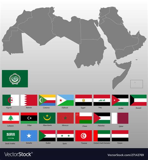 High quality map arab world Royalty Free Vector Image