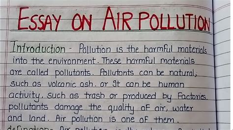 What Is Air Pollution Short Note - Infoupdate.org