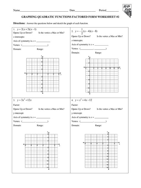 Analyzing Graphs Of Quadratic Functions Sae Worksheet Answers ...