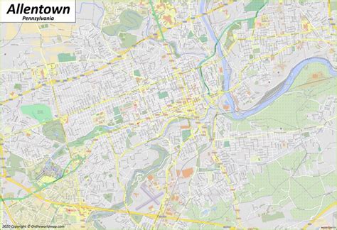 Allentown Map | Pennsylvania, U.S. | Discover Allentown with Detailed Maps