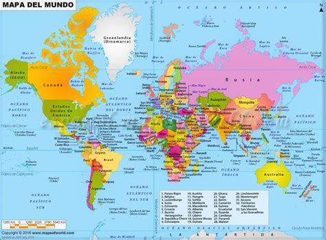 GEOGRAFÍA MUNDIAL: PLANISFERIO CON ELEMENTOS DEL MAPA Y PAÍSES