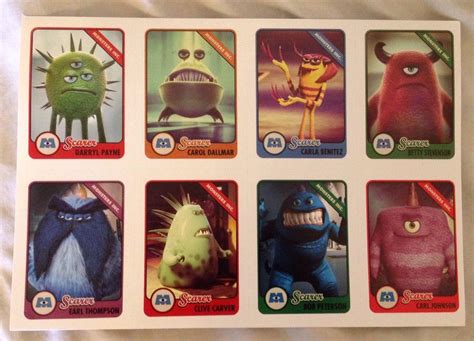 Monsters University Scare Card 2 Uncut Sheets Disney Exclusive Inc Unreleased 41 | #1748615582