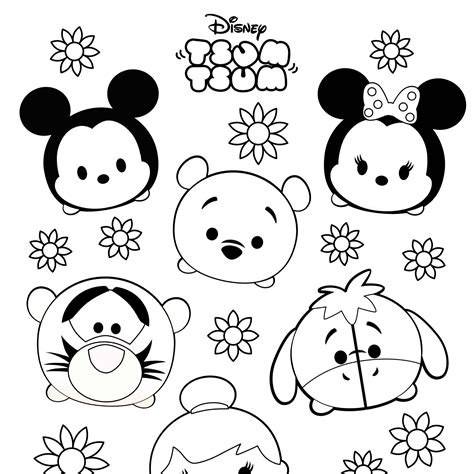 Tsum Tsum Disney Coloring Pages