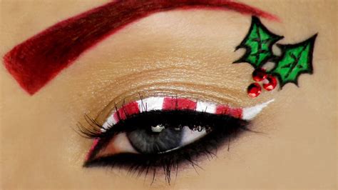 Candy Cane Christmas Makeup Tutorial - YouTube