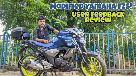 Yamaha FZS V3 Touring modified!! Price & Details of After-market Mods | Owner's Review - YouTube