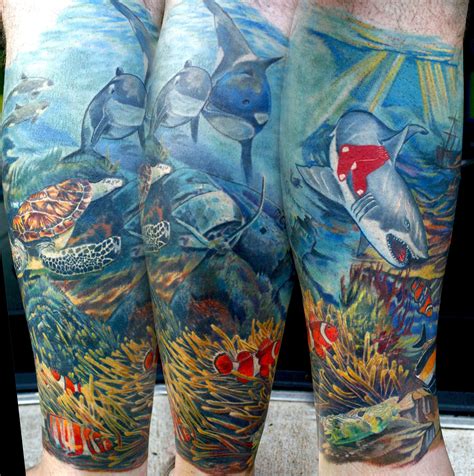 wave tattoo - Google Search | Underwater tattoo, Underwater tattoos, Shark tattoos