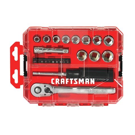 CRAFTSMAN 24-Piece Metric 3/8-in Drive 6-point Shallow Socket Set at Lowes.com