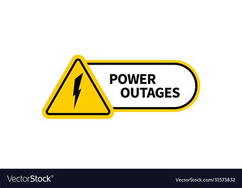 Power outage sign Royalty Free Vector Image - VectorStock