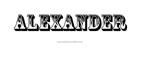 Alexander Name Tattoo Designs