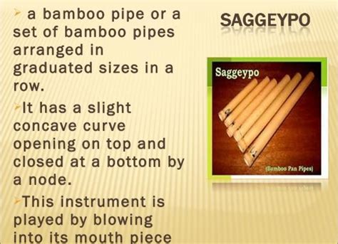 a set of bamboo pipes in a row. a. saggeypo b. tongatong c. kubing. d. bungkaka - Brainly.ph