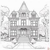 Prinatble Mansion Coloring Pages Free For Kids And Adults sketch template