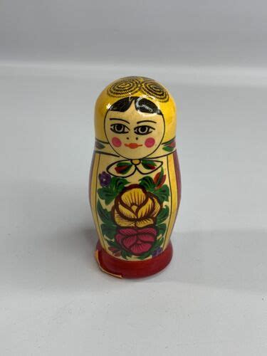 VTG Russian Semenov Nesting dolls Matryoshka set 5 pcs Hand painted ...