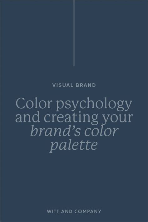 Color psychology and creating your brand's color palette | Witt and Company