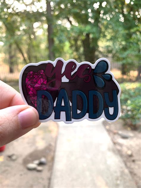 Yes Daddy Weatherproof Sticker Waterproof Decal Kink Dom | Etsy