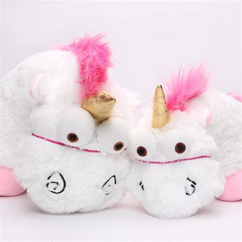 Fluffy Unicorn Plush Toy Soft Stuffed Animal Unicorn Body Pillow ...