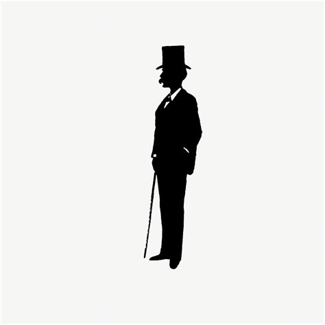 Gentleman silhouette Mr.Grant Allen's New | Free Photo Illustration - rawpixel