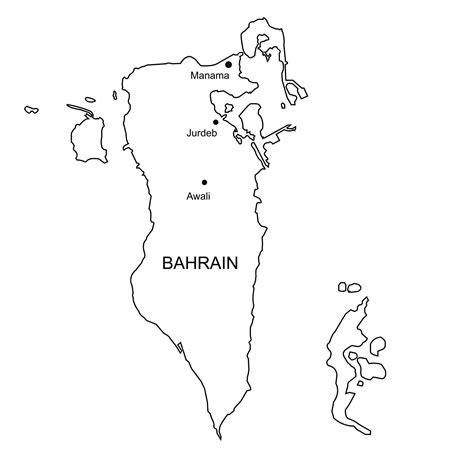 Premium Vector | Bahrain country map