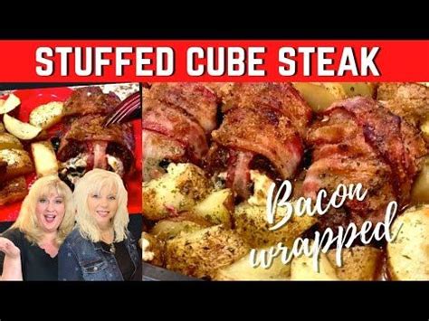 Cube Steak Recipe - Bacon Wrapped Stuffed Cube Steak & Potatoes | Cube ...