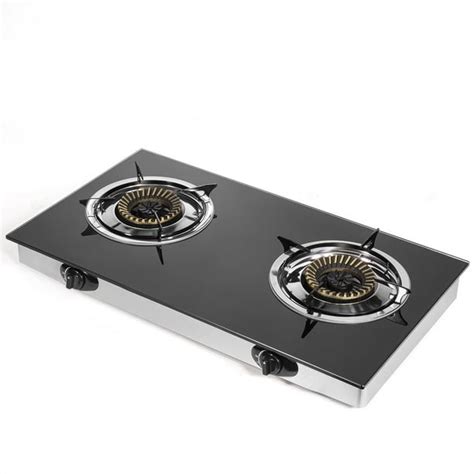 Xtremepowerus Deluxe Propane Gas Range Stove 2-Burner Cooktop Outdoor ...