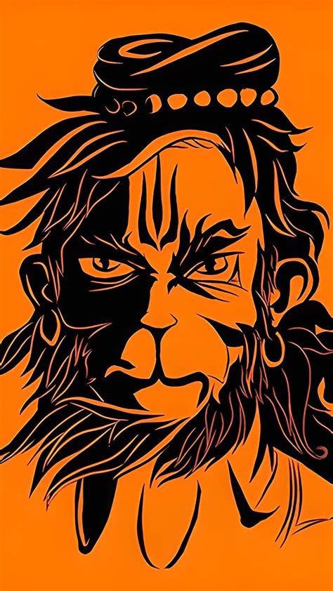 Bajrangbali Ka, Orange Background, lord, god, hanuman ji, HD phone wallpaper | Peakpx