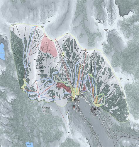 Kirkwood Ski Resort Map Digital Art by Powder Addicts - Fine Art America