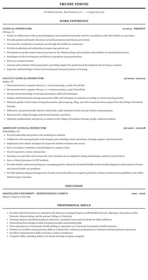 Nurse Instructor Resume - JustineHarpole Blog