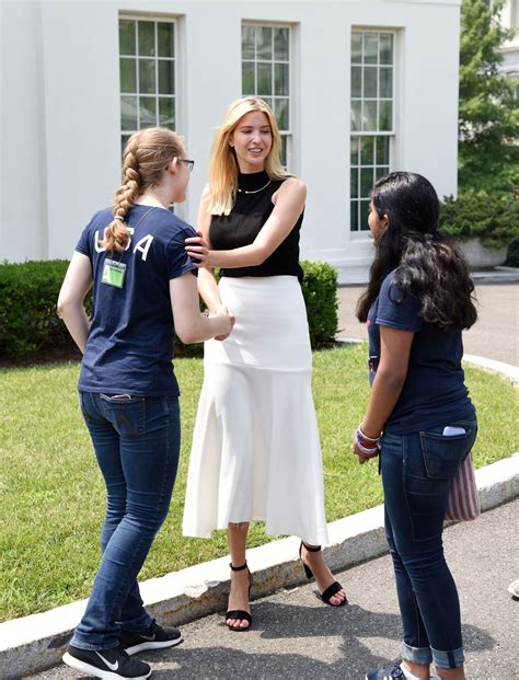 Ivanka Trump - With Students in Front of the West Wing at the White ...