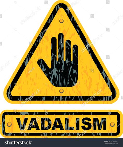 No Vandalism Sign Stock Vector (Royalty Free) 317416937 | Shutterstock