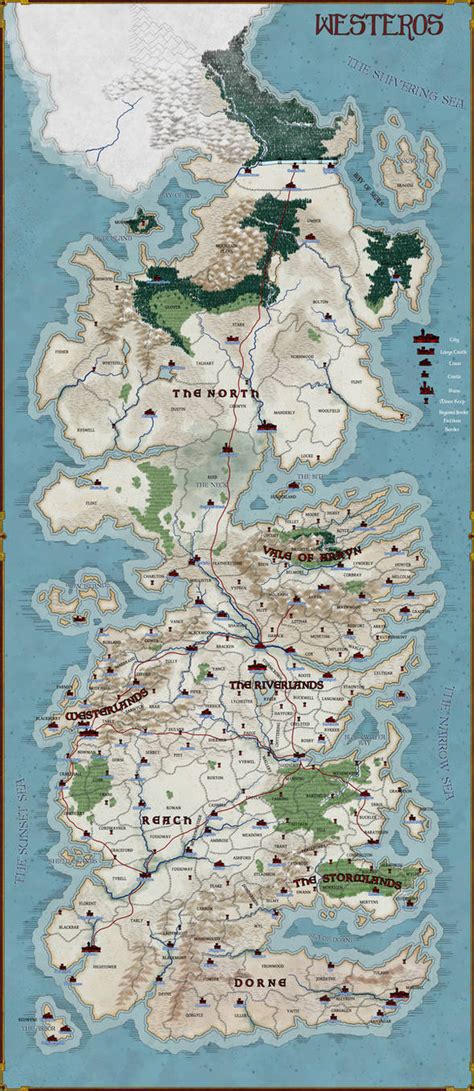 Map of Westeros -- Commission by stratomunchkin on DeviantArt