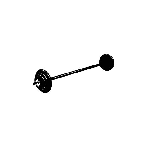 Black and white Barbell Vector illustration. 23504867 Vector Art at Vecteezy