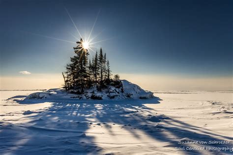 Lake Superior, Winter Landscape, Sunburst, Ice, Nature Photography, North Shore Minnesota, Blue ...