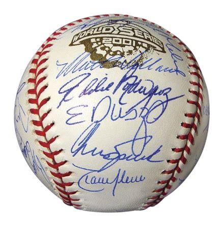 2001 Diamondbacks World Series Signed Baseball