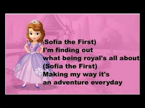 SOFIA THE FIRST -lyrics - YouTube