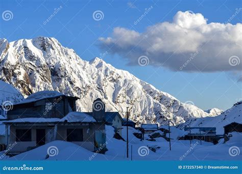 Snow-covered Mountain Peaks in Himalaya India. Stock Photo - Image of ...