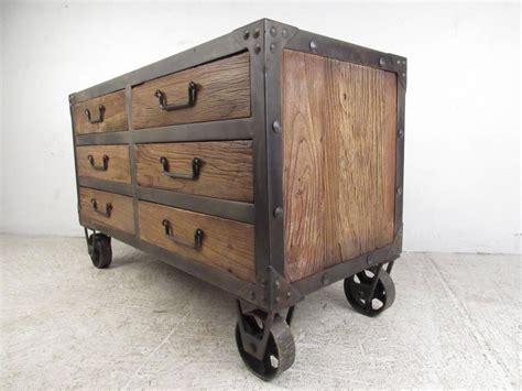 Industrial Style Six-Drawer Dresser at 1stdibs