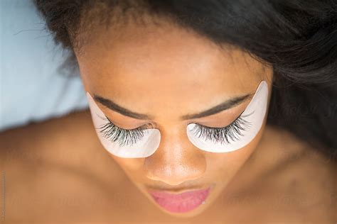 "Closeup Of An African-American Woman With Eyelash Extensions" by Stocksy Contributor "Misha ...