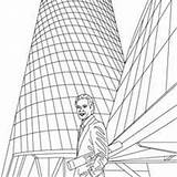 Architect Admiring One Of His Finished Building coloring pages  sketch template