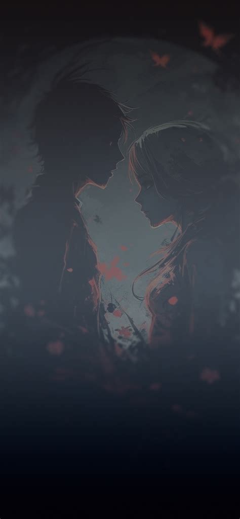 Lovers & Moon Dark Anime Wallpaper - Anime Aesthetic Wallpaper